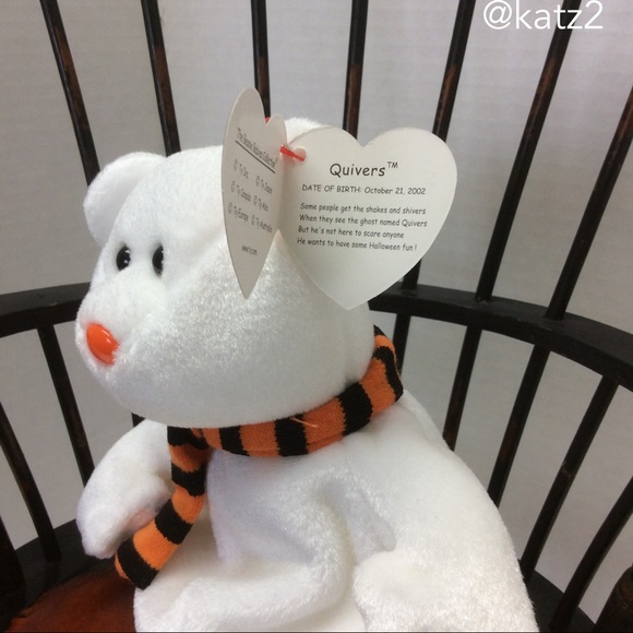 Quivers the Ghost Bear 2002 Ty Beanie Baby - Picture 2 of 3